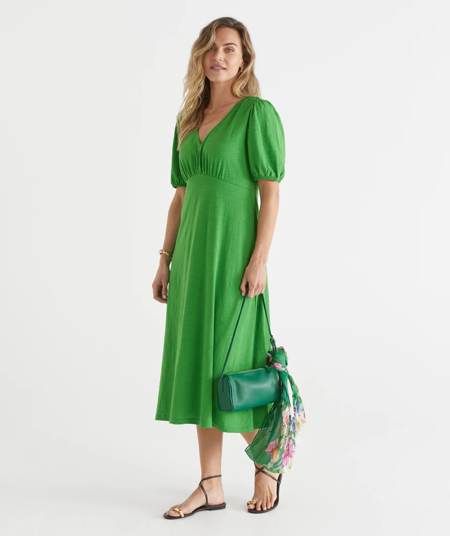 Slub Short Sleeve Jersey Midi Dress | Sussan