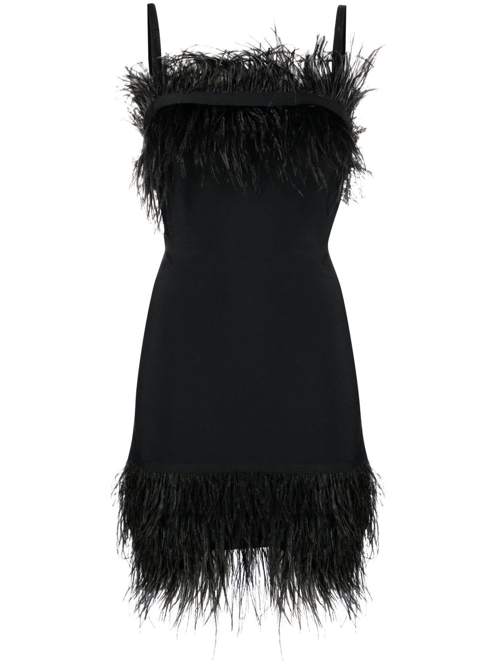 STAUD feather-trim Minidress - Farfetch | Farfetch Global