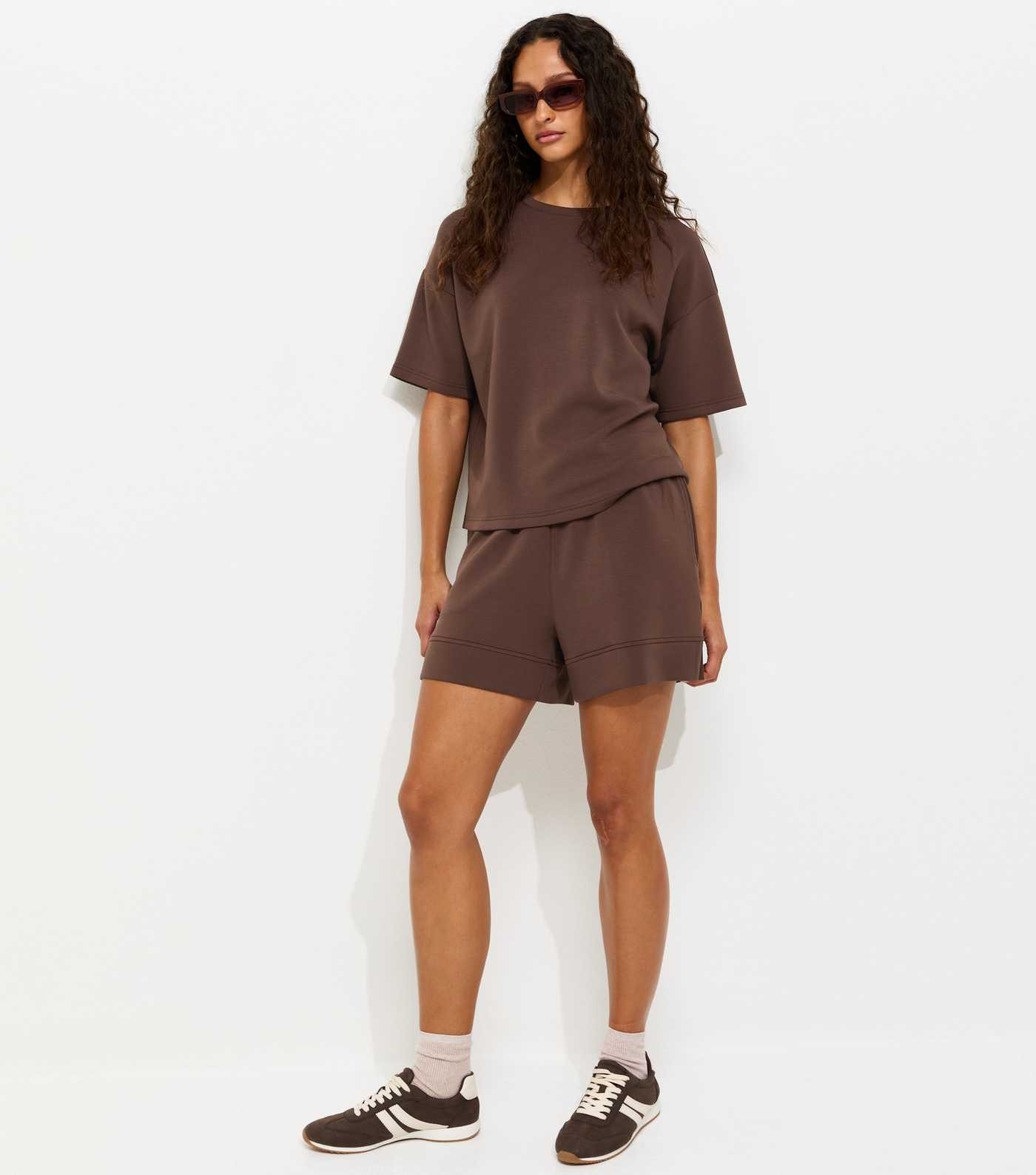 Premium Dark Brown Jersey Shorts | New Look | New Look (UK)