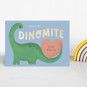 "Dinomite" - Customizable Foil-pressed Classroom Valentine's Day Cards in Blue by Itsy Belle Stud... | Minted