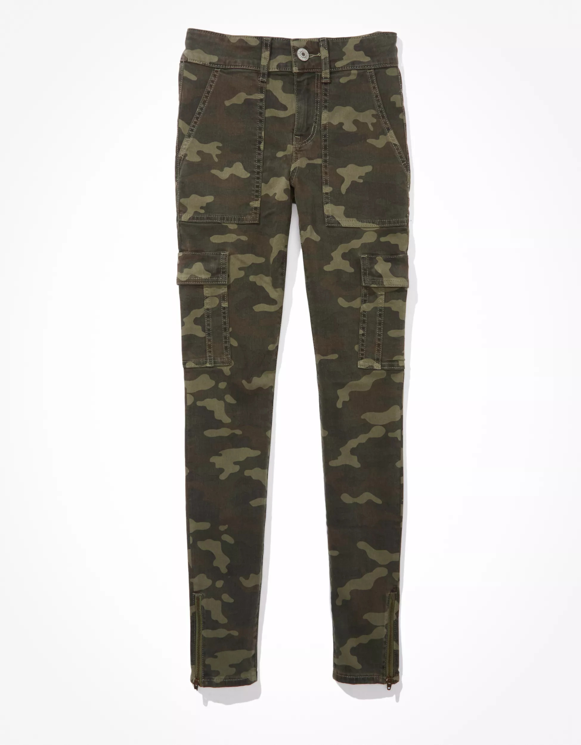 AE Ne(x)t Level Low-Rise Cargo Camo Jegging | American Eagle Outfitters (US & CA)