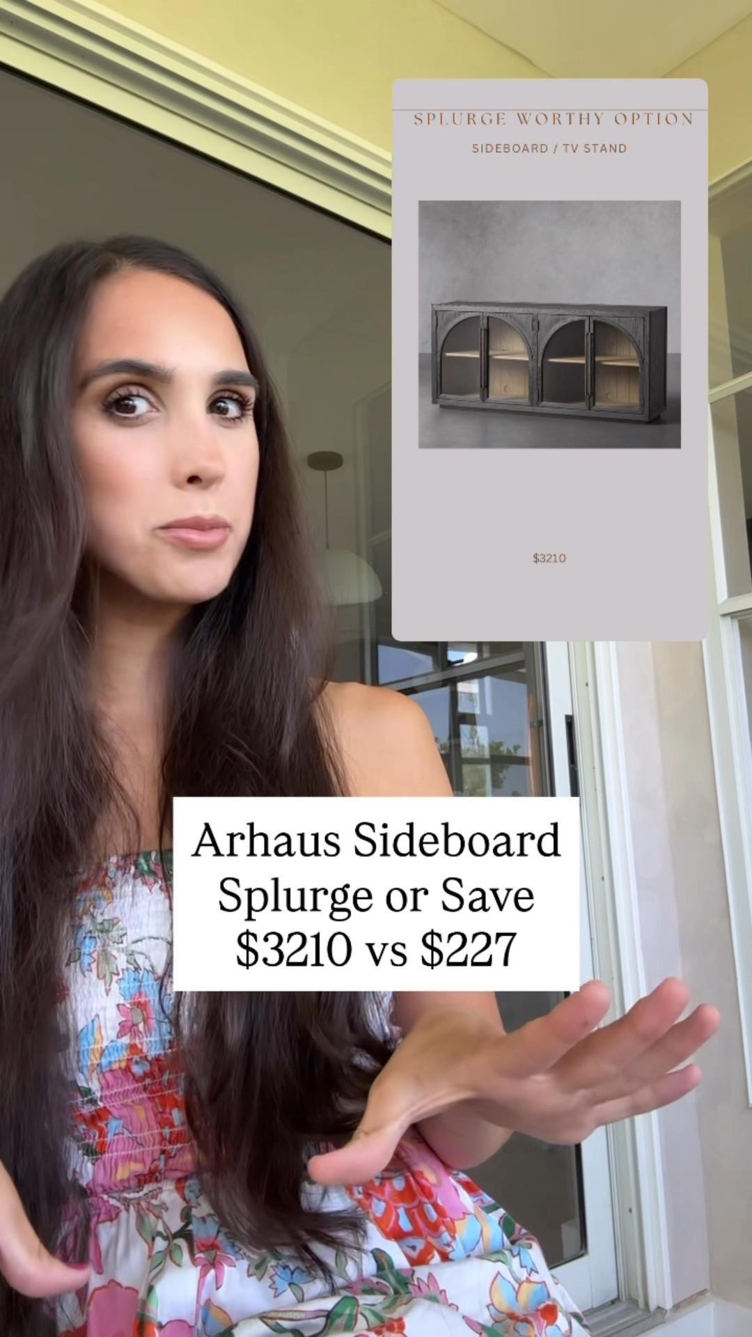 Would you splurge or save?! I love this designer sideboard, but if you’re looking for something more budget friendly & with hidden storage - check out my latest find 🤩

#LTKStyleTip #LTKSaleAlert #LTKHome