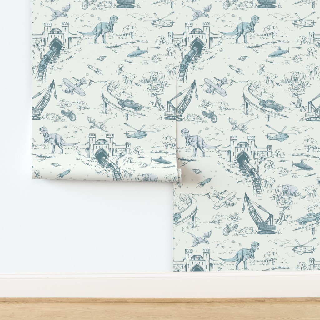 ADVENTURE TOILE_Ford | Spoonflower
