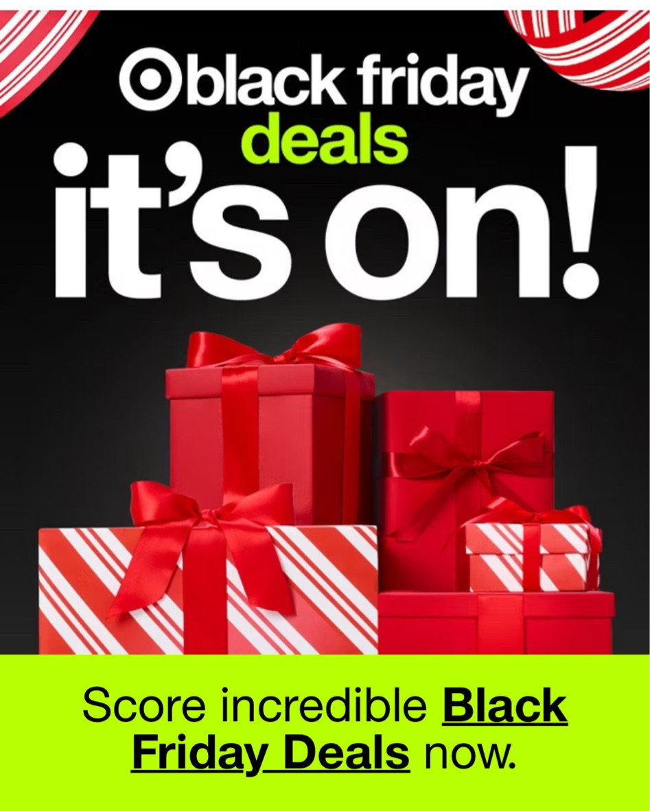Black friday deals from Target!

#LTKCyberWeek #LTKGiftGuide #LTKHoliday