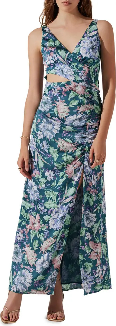 Floral Ruched Cutout Dress | Nordstrom Rack