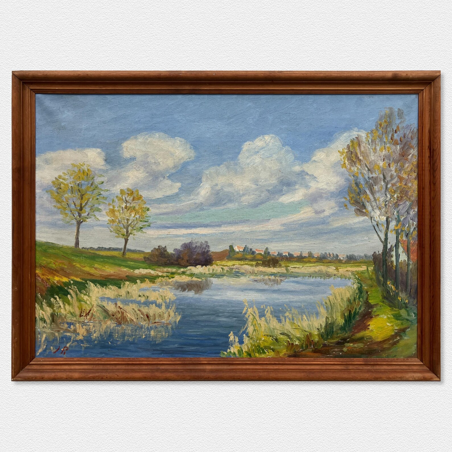 Vintage Impressionist Oil Painting, River Landscape, Framed Danish Fine Art, Original Artwork - E... | Etsy (US)