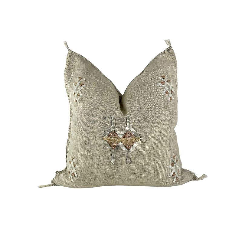 Moroccan Pillow Covers 20x20 - Cactus Silk Bohemian Decorative Pillows for Couch Boho Style | Sab... | Amazon (US)