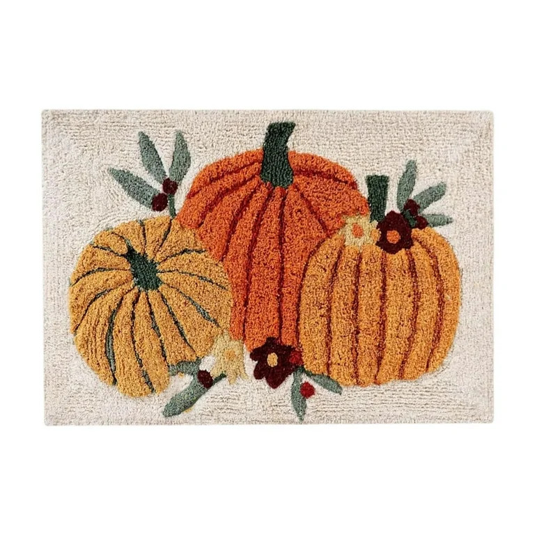 Halloween Bathroom Decor Rug, Cute Pumpkin Shape Bath Mat, Non Slip Washable Welcome Door Mat, Cu... | Walmart (US)