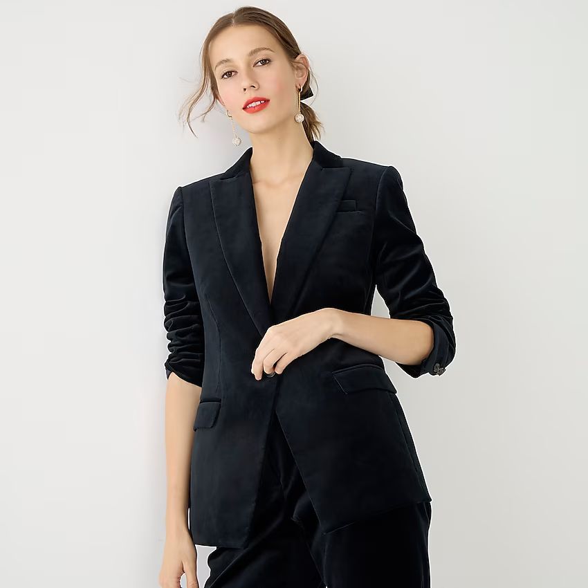 Willa blazer in stretch velvet | J.Crew US