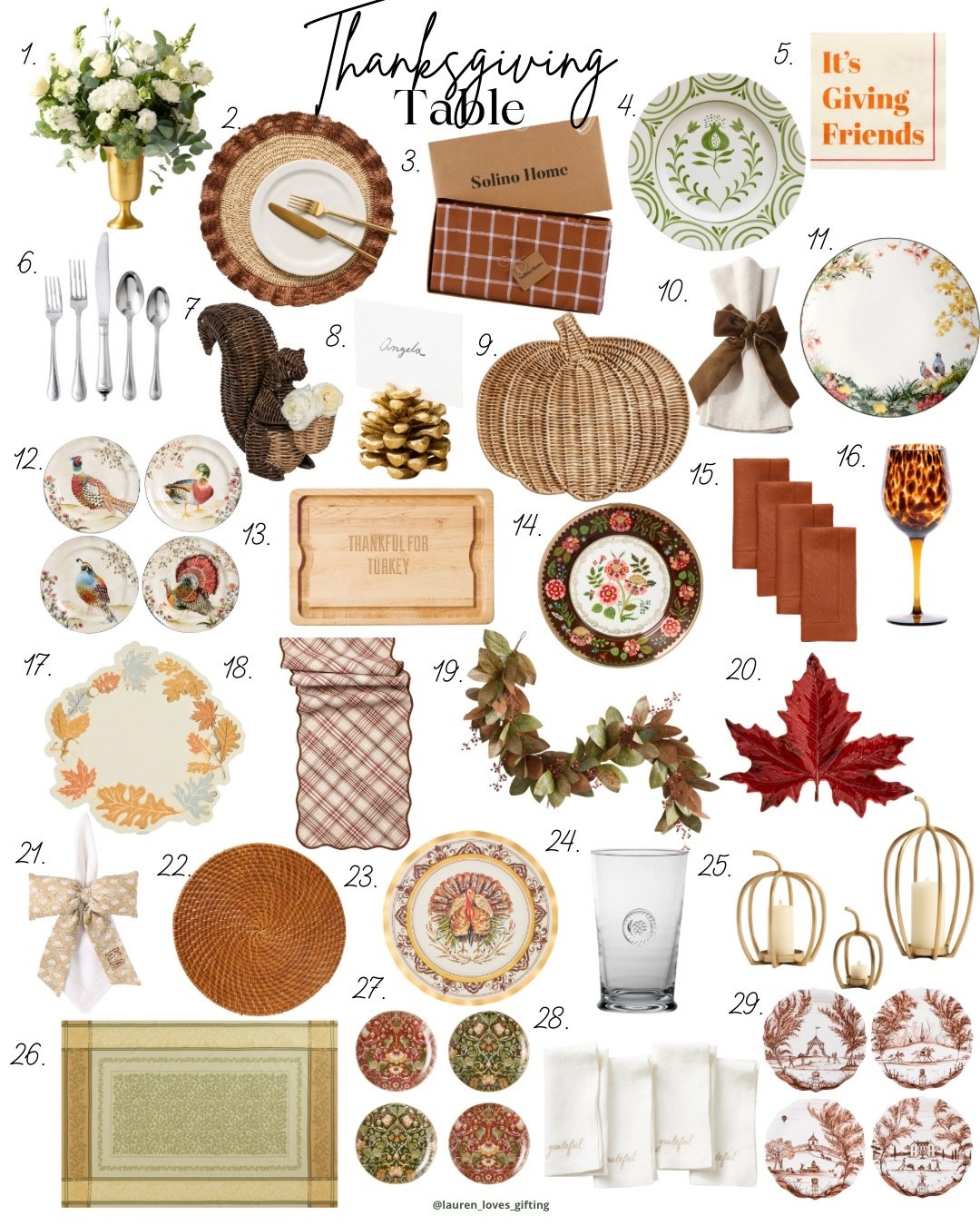 Thanksgiving table inspiration 🦃🌲🐿️ I’ve rounded up my favorites to elevate your Thanksgiving table this year. Now, pass the gravy! 

#LTKSeasonal #LTKHoliday #LTKHome