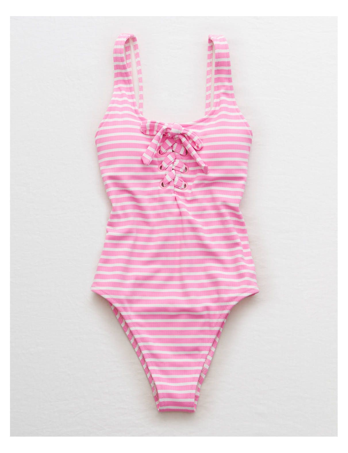 Aerie Lace-Up One Piece Swimsuit | American Eagle Outfitters (US & CA)