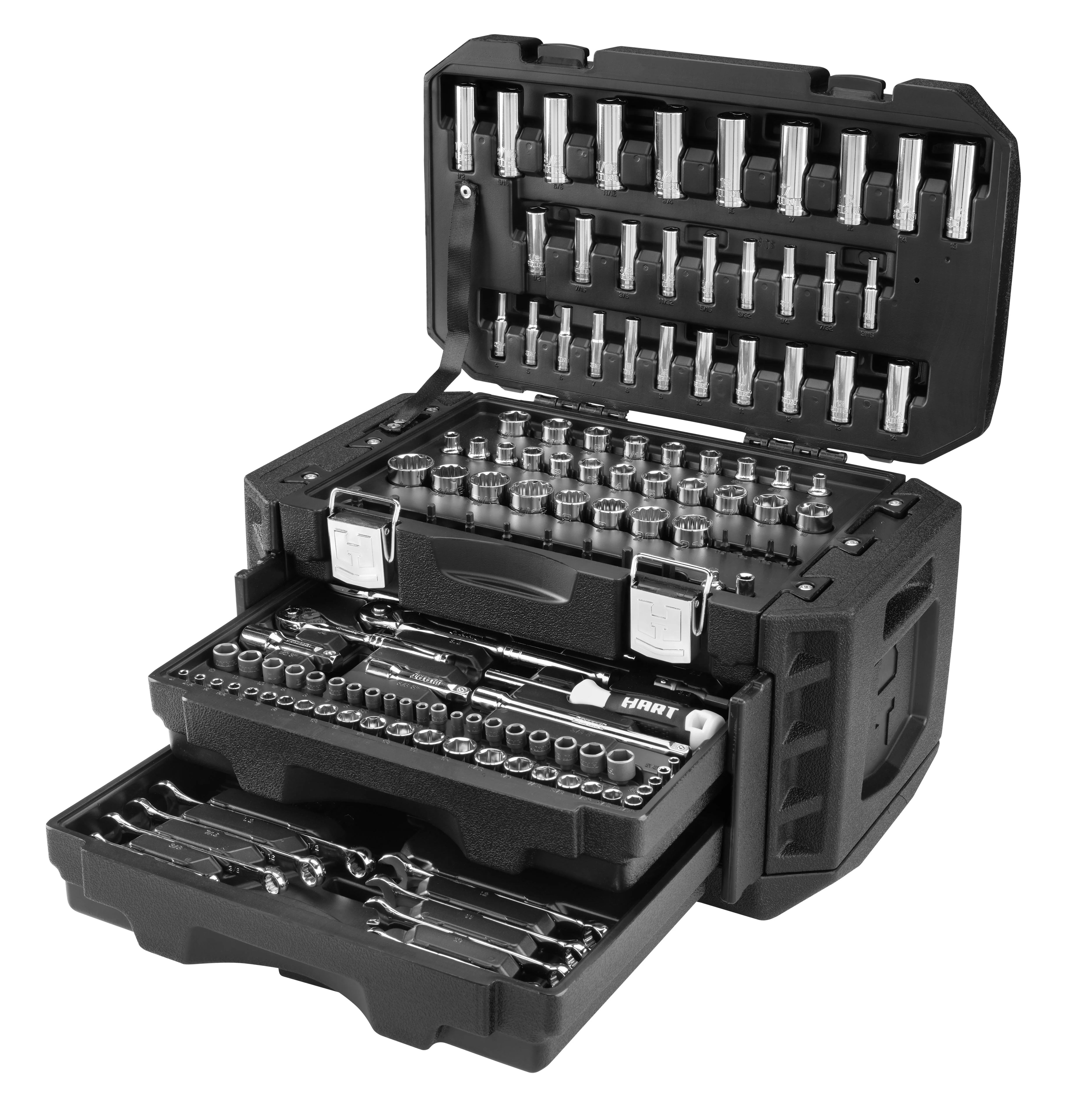 HART 215-Piece Mechanics Tool Set, Multiple Drive, Chrome Finish | Walmart (US)