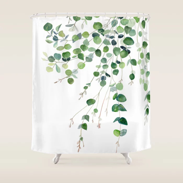 Eucalyptus Watercolor Shower Curtain by Melly Terpening | Society6