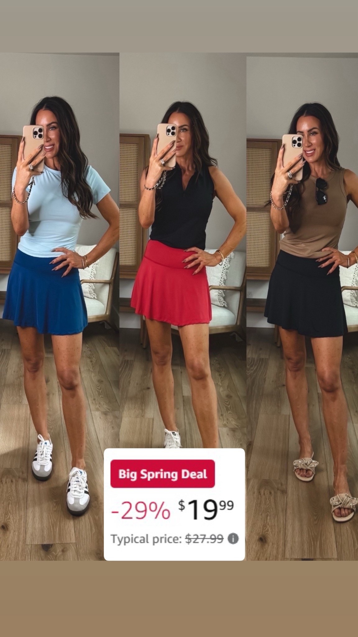Big Spring Deal tennis skirt under $20!
Must have skorts and tops are included 
Wearing a size small 
Athletic wear, activewear for women 
Pickleball and golf outfit ideas for women 
Amazon fashion must haves
#LTKStyleTip


#LTKActive #LTKSeasonal #LTKSaleAlert