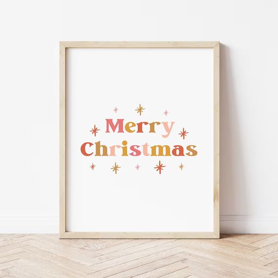 Read the full title
    Merry Christmas Print, Boho Christmas, Holiday Printables, Christmas Part... | Etsy (US)