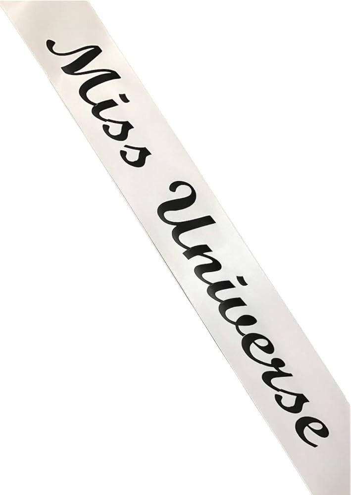 Miss Universe Halloween cross body pageant sash with adjustable pin (Miss Universe) | Amazon (US)
