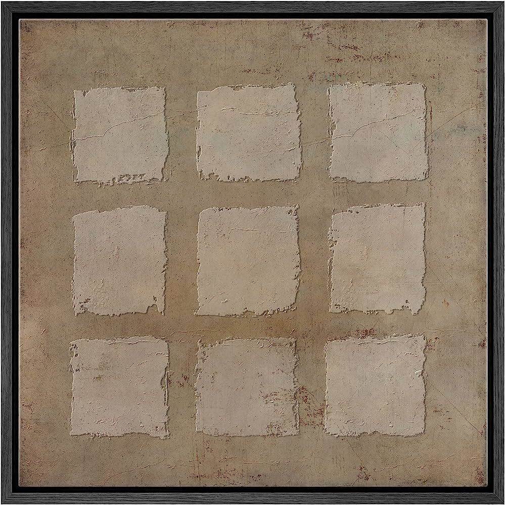 SIGNWIN Framed Canvas Print Wall Art Geometric Mid-Century Grunge Square Pattern Abstract Shape I... | Amazon (US)