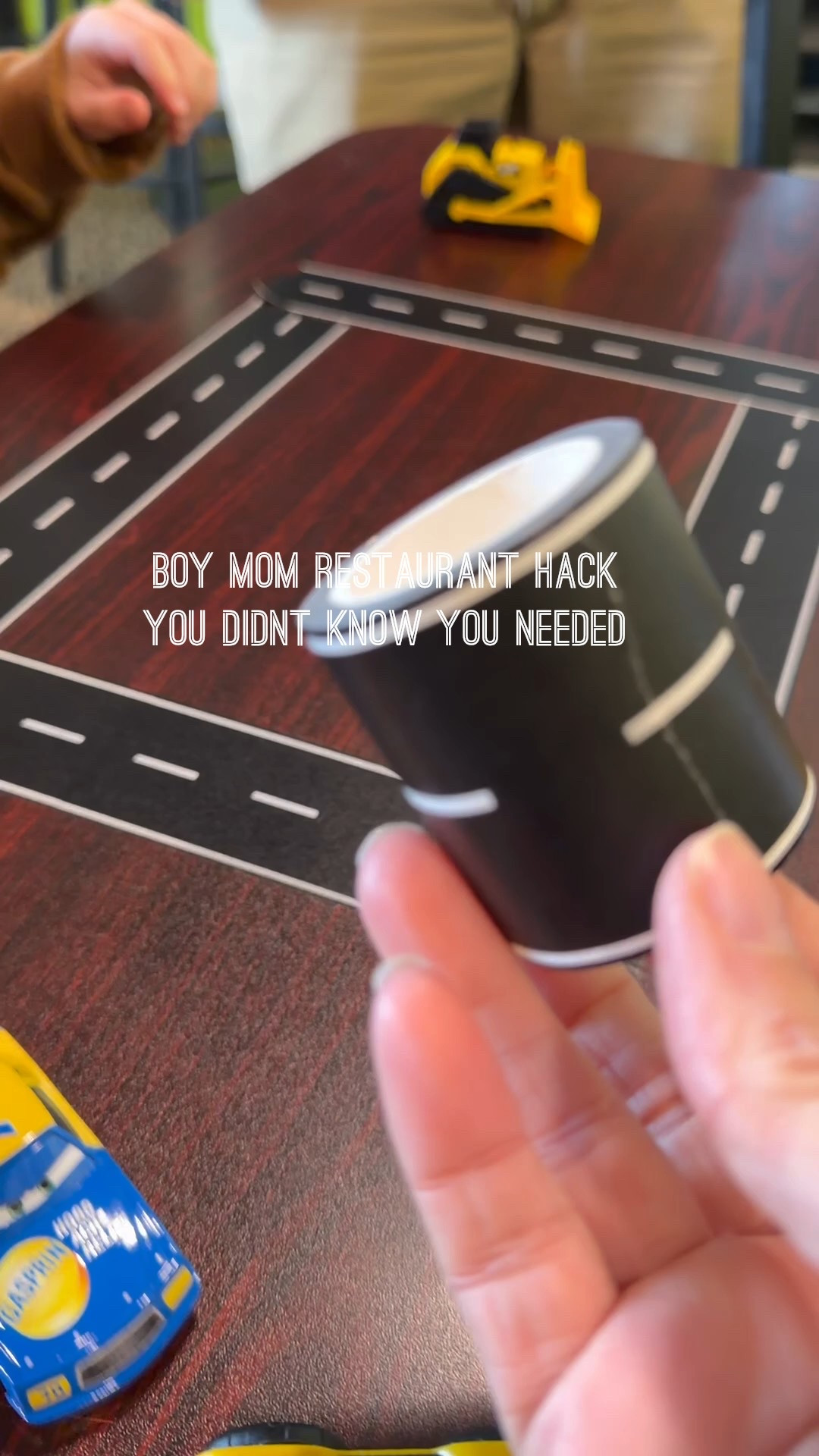 Going out to eat with a toddler used to feel like a full-contact sport… until this road tape entered the chat. 🚗💛

Now we roll out a mini construction zone right on the table, add a few cars + diggers, and my husband’s genius “napkin rocks” idea—and suddenly we’re having a peaceful, screen-free restaurant moment.

If you’re a boy mom or have a little one obsessed with cars, trucks, and construction, this has been an absolute game changer for keeping him entertained while we wait for food.

Why I love it:
• Screen-free toddler activity
• Fits in my bag
• Works at literally any restaurant
• Encourages imaginative play on the go

Perfect for toddler restaurant hacks, travel with toddlers, quiet activities for kids, and screen-free parenting wins.

✨ SAVE this for when you’re ready to stuff an Easter basket or a stocking…
✨ SHARE this with a boy mom who always packs the toy cars
✨ Comment “ROAD” for links and details
✨ FOLLOW me for more home decor and fun finds + real-life mom hacks

toddler restaurant hack, screen free toddler activities, travel activities for toddlers, boy mom life, toddler busy ideas, quiet activities for kids, toddler entertainment ideas, mom hacks for toddlers, on-the-go toddler activities, restaurant tips for parents, cars and trucks toddler play, construction toys toddler, parenting hacks 2026.

#LTKKids #LTKfoodie #LTKmomlife