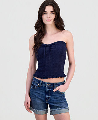 Just Polly Juniors' Sweetheart-Neck Strapless Jacquard Tube Top - Macy's | Macy's
