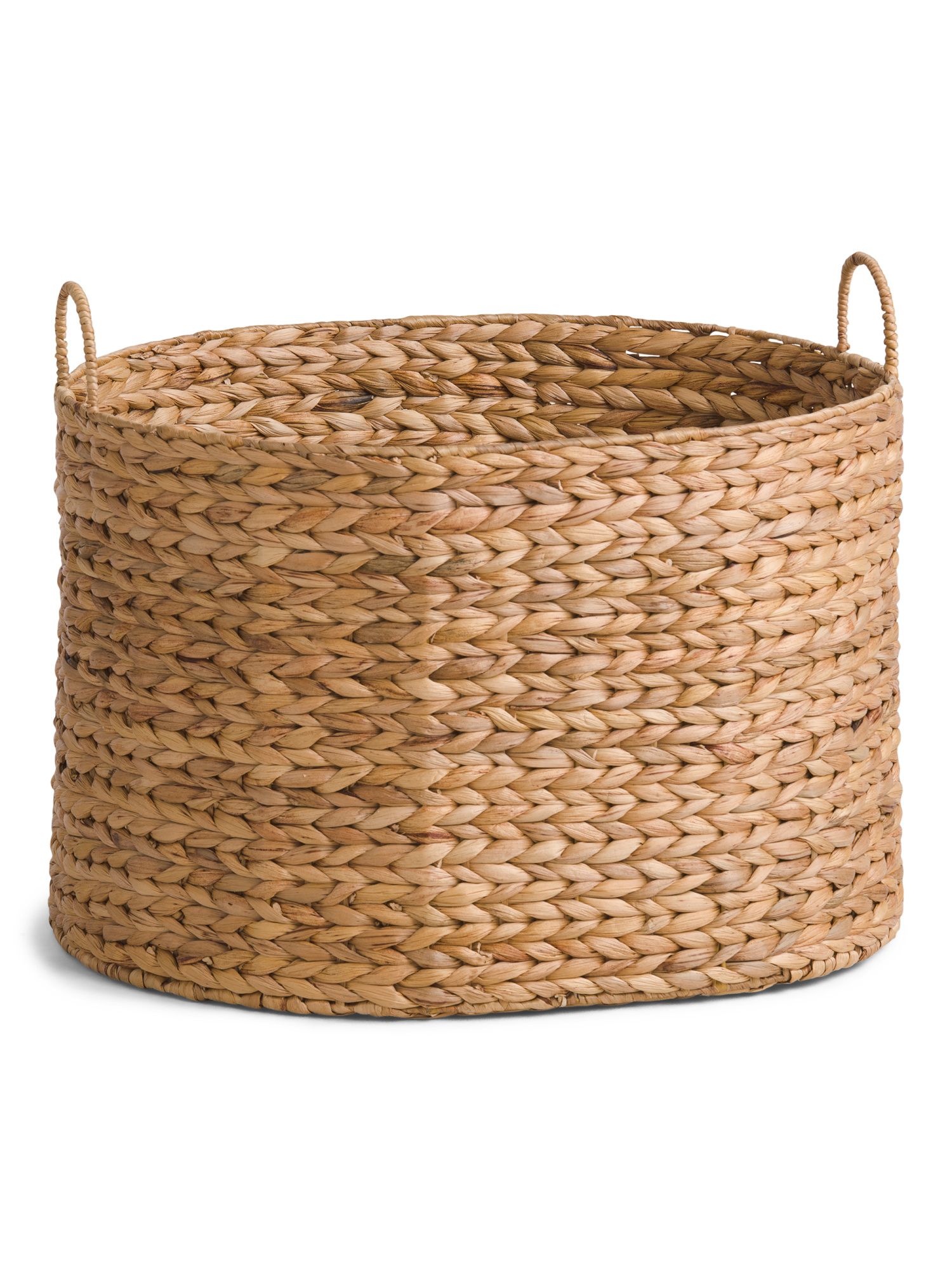 Hyacinth Storage Basket With Handles | TJ Maxx