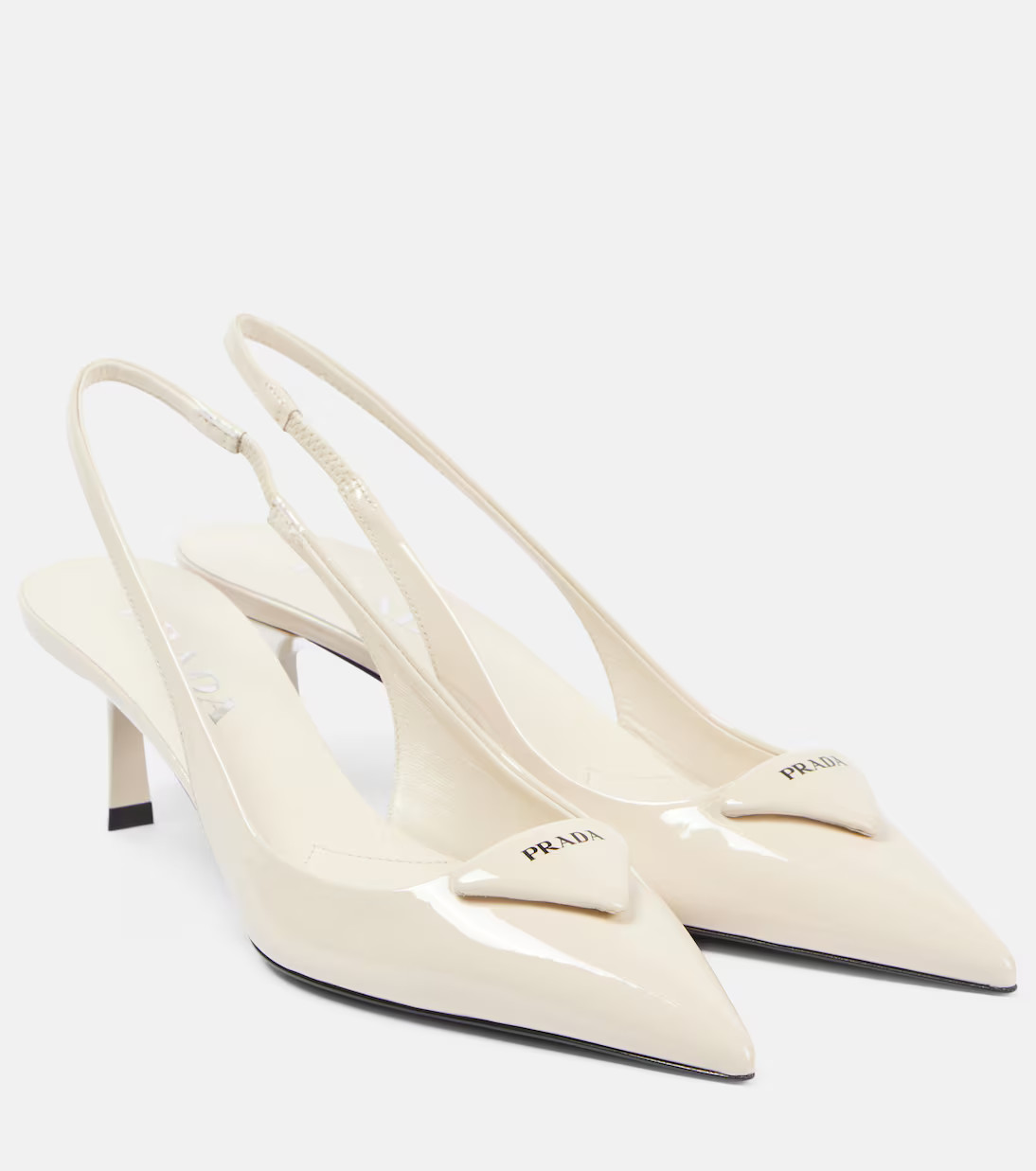 55 logo patent leather slingback pumps | Mytheresa (INTL)