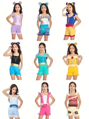 Princess Romper Jumpsuit Kid Girls Cold Shoulder Pockets - Temu | Temu Affiliate Program