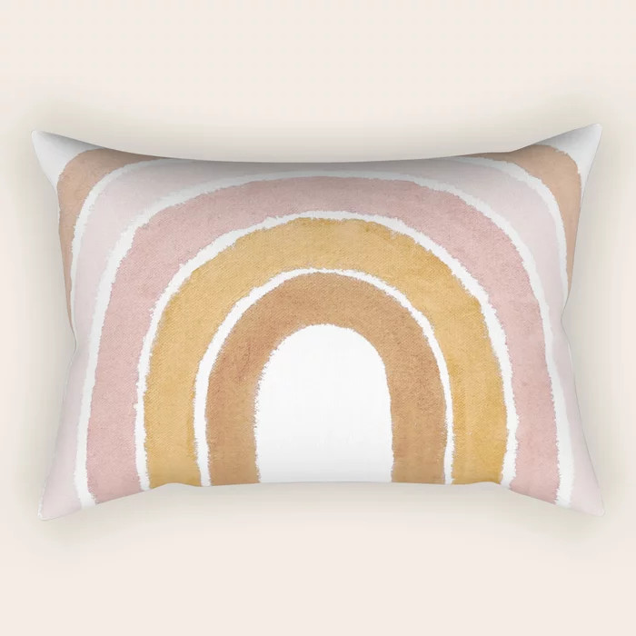 painted rainbow Rectangular Pillow | Society6