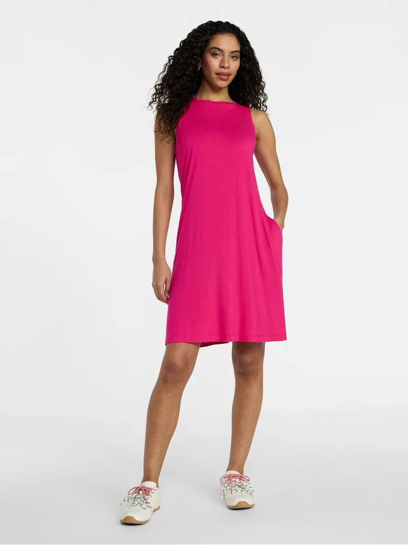 Time and Tru Women\u2019s Sleeveless Knit Swing Dress, Sizes XS-XXXL - Walmart.com | Walmart (US)