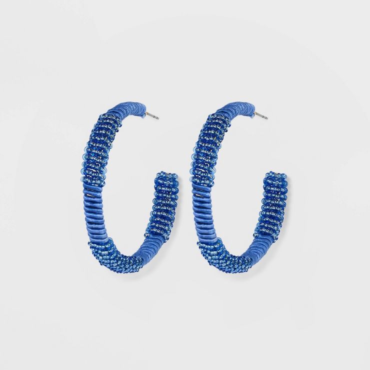 SUGARFIX by BaubleBar Textured Beaded Hoop Statement Earrings | Target