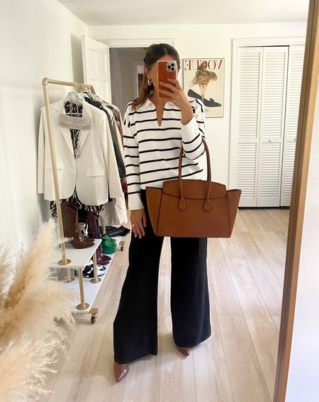 The softest Amazon stripe sweater (wearing size small) and black trousers … easy elevated fall outfit can easily make it more casual with sneakers!

**my exact pants are sold out but I linked similar pairs! 

#LTKfindsunder50 #LTKstyletip #LTKSeasonal