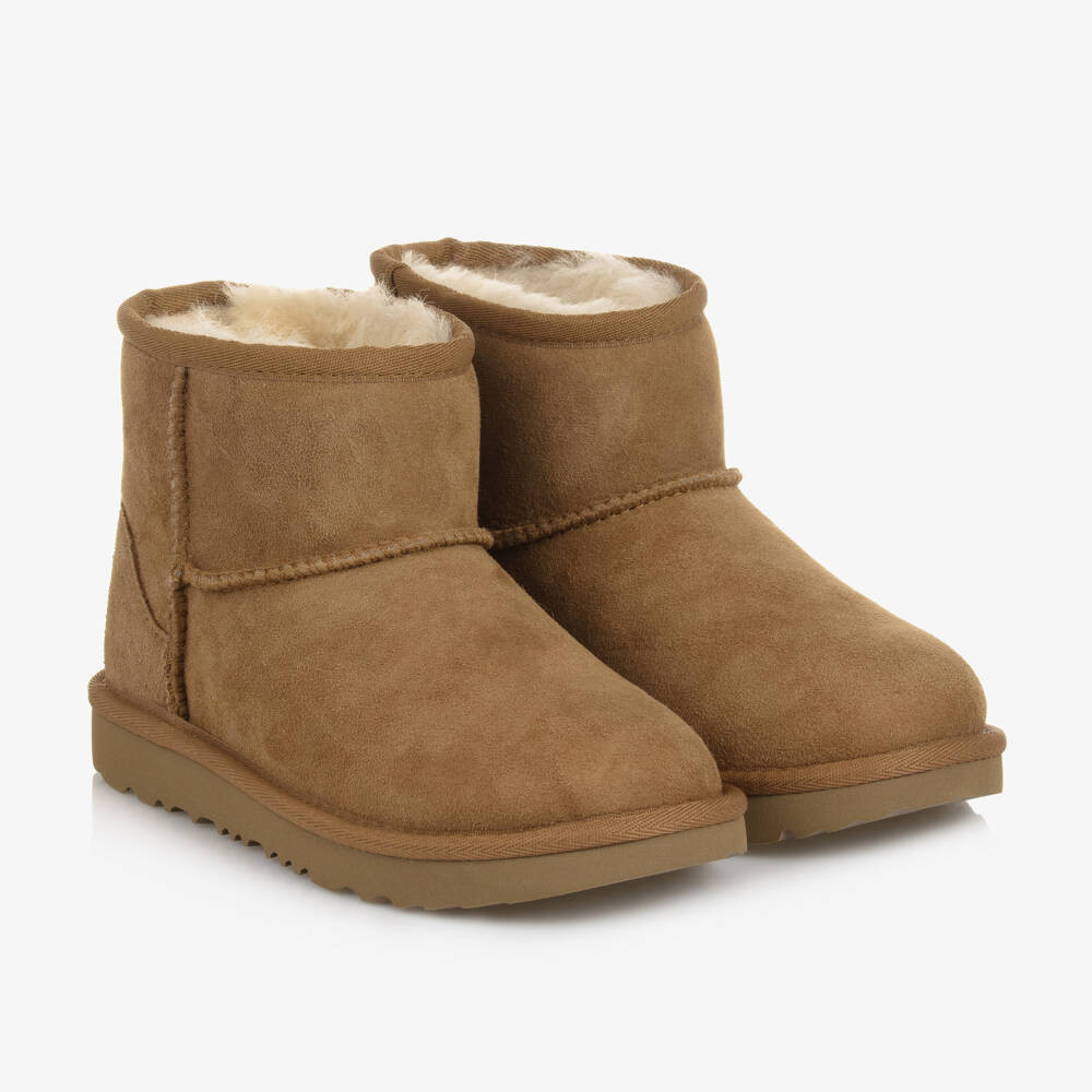 Ugg Chestnut Brown Classic Mini Ii Suede Leather Boots | Childrensalon