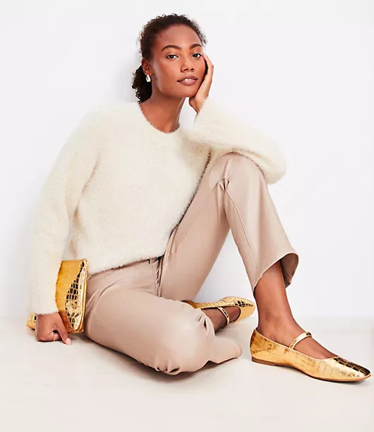Loft Shimmer Fuzzy Sweater | LOFT