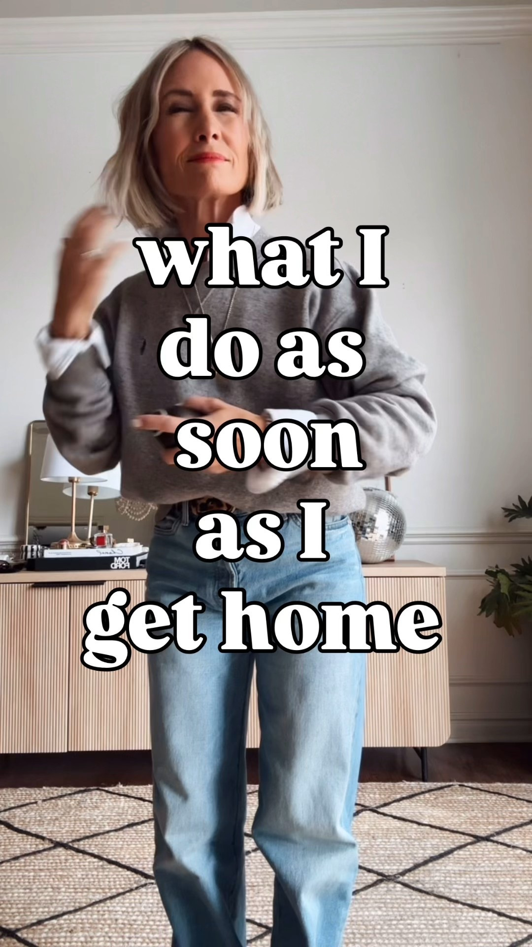 From glam to cozy in under a minute. Something about the time change makes me want to put cozy lounge wear on the minute I get home.  But I like my lounge vibes to feel cute, because well, I have three teenagers and there are kids coming and going!  Oh and watch until the end, Teddy is feeling festive!
comment shop for links

#LTKdayinmylife #LTKmomlife #LTKOver40