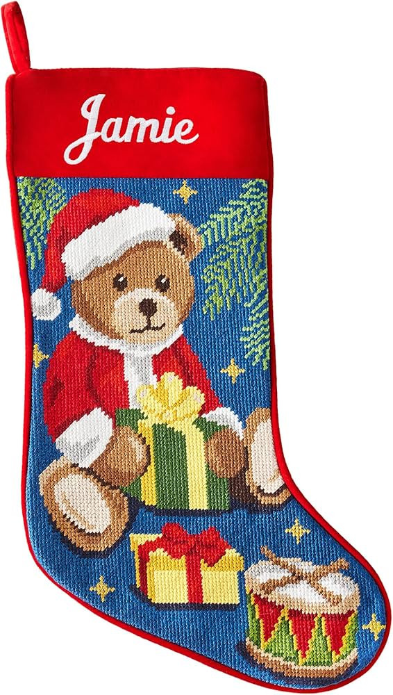 Let's Make Memories Personalized Needlepoint Christmas Stocking - Embroidered Family Stockings - ... | Amazon (US)