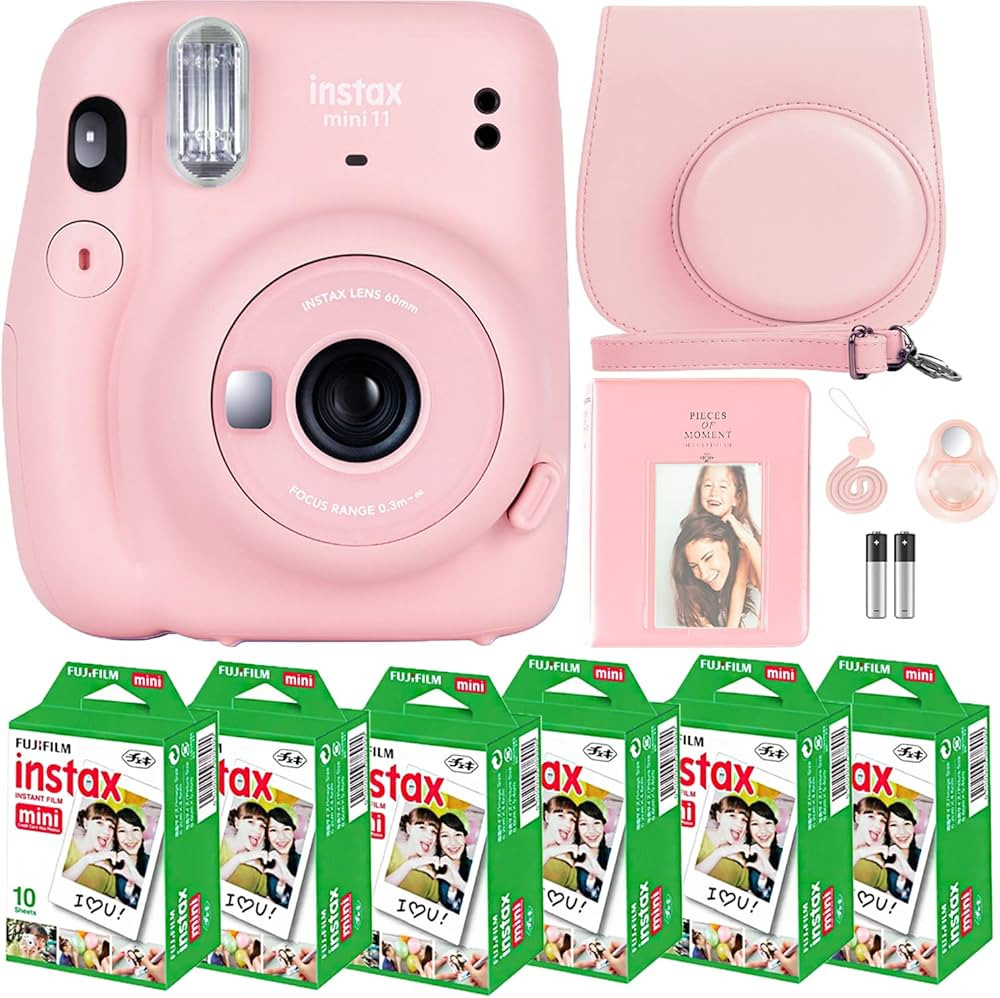 Amazon.com : Fujifilm Instax Mini 11 Camera with Fujifilm Instant Mini Film (60 Sheets) Bundle wi... | Amazon (US)