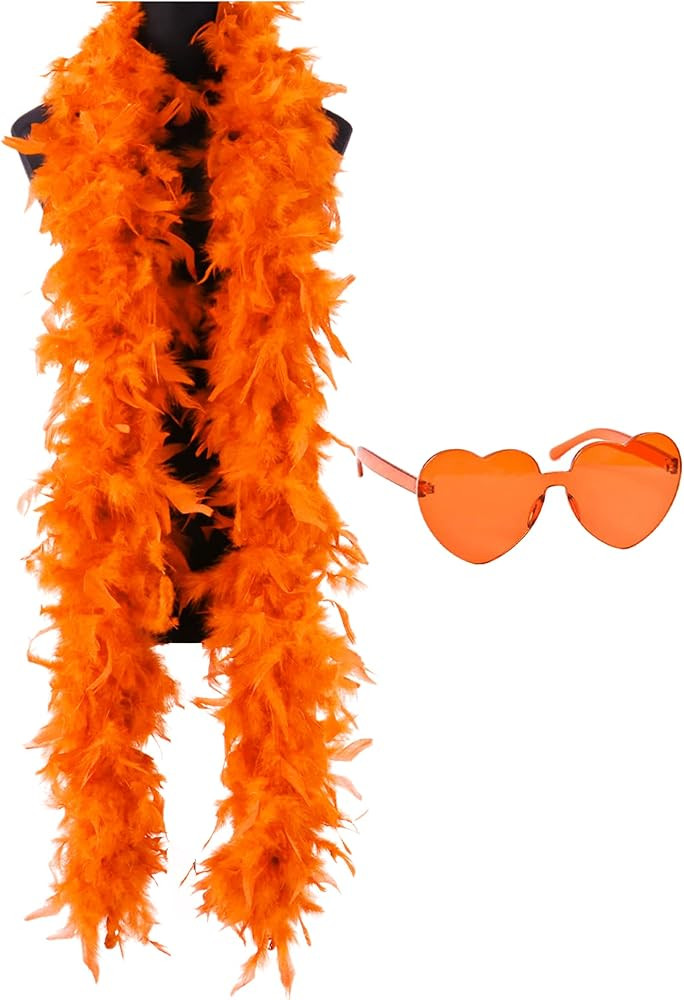 Colorful Feather Boas, 6.6ft Feather Boa for Women for Dancing Wedding Party Cosplay Halloween,wi... | Amazon (US)