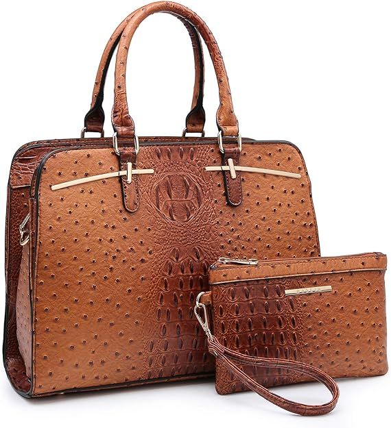 Women Handbag Wallet Tote Bag Shoulder Bag Hobo Bag Top Handle Satchel Purse Set 2pcs w/ 3 Compar... | Amazon (US)