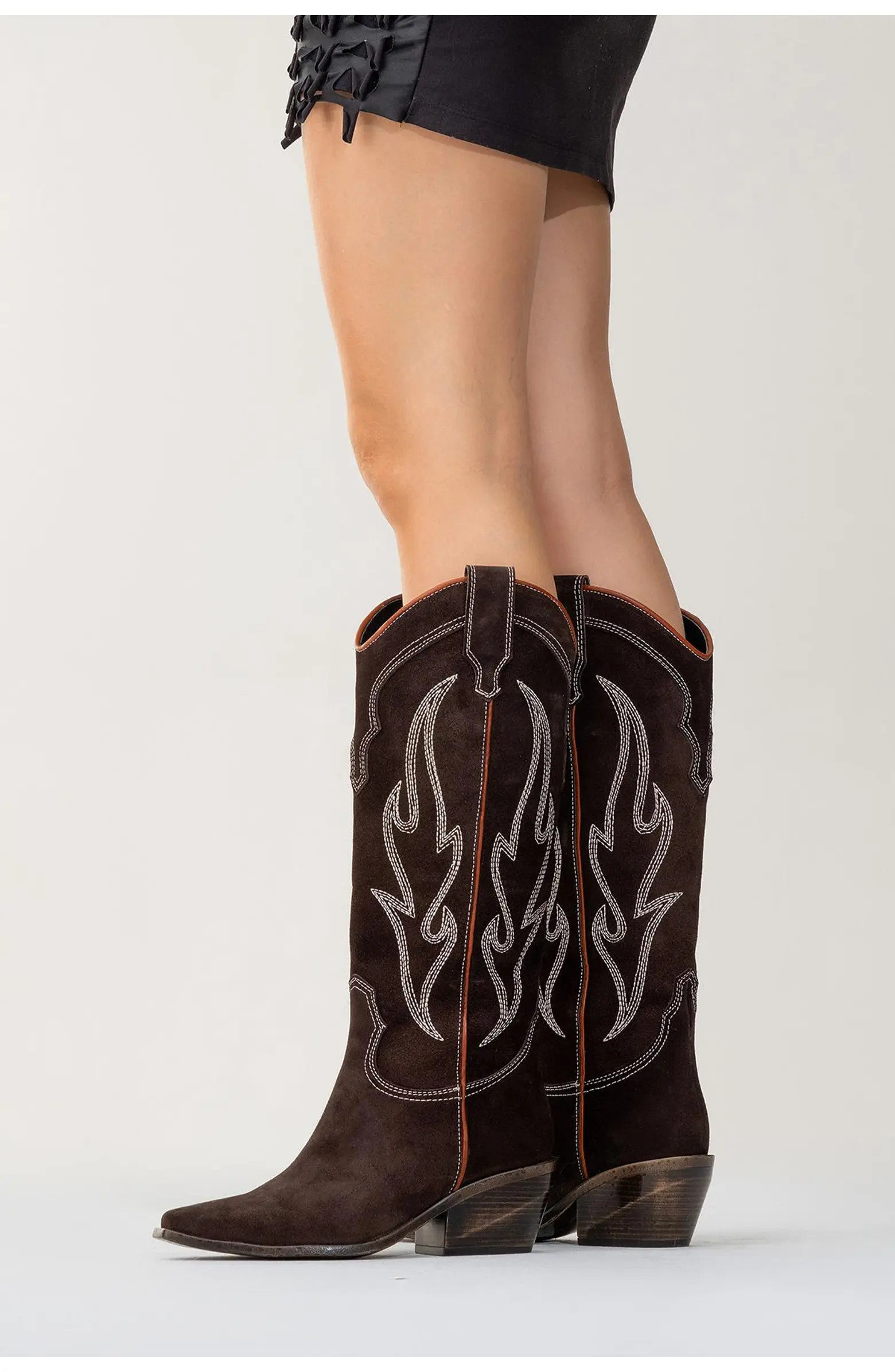 Pietro Leather Western Knee High Boot | Nordstrom