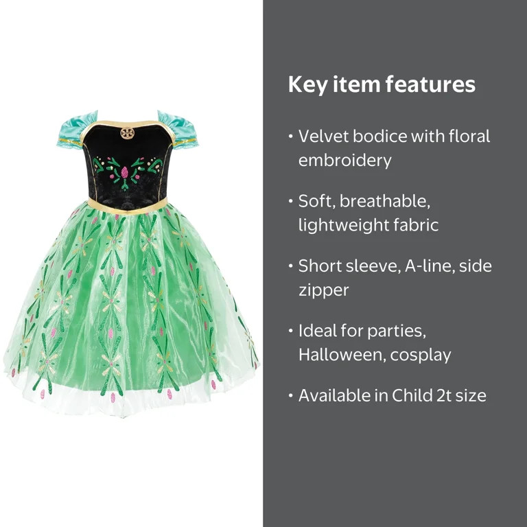 KAWELL Princess Dresses Birthday Party Costume Halloween Cosplay Dress up for Child 2t | Walmart (US)