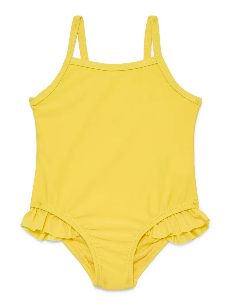 Wonder Nation Baby and Toddler Girl One- Piece Swimsuit, Sizes 12M-5T | Walmart (US)