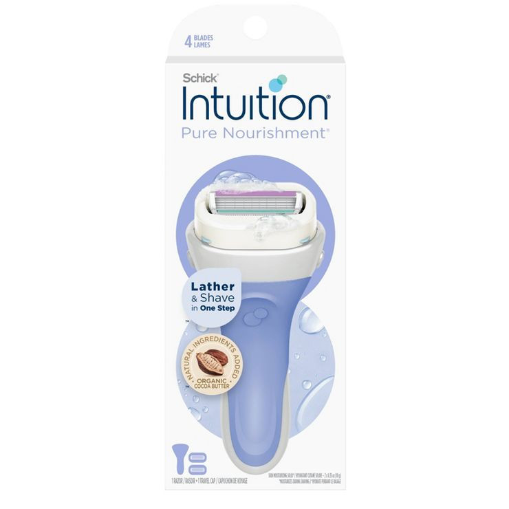 Schick Intuition Pure Nourishment Women's Razor - 1 Razor Handle and 2 Refills | Target