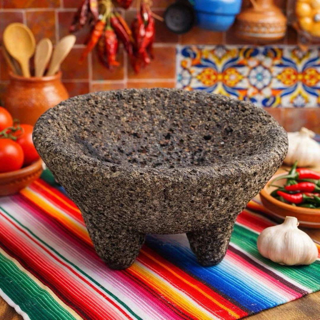 Vintage Mexican Stone Mortar Molcajete Black Lava Guacamole Salsa Grinder Maker | Etsy (US)