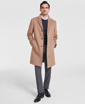 Men's Classic-Fit Wool Cashmere Blend Kavon Overcoat | Macy's