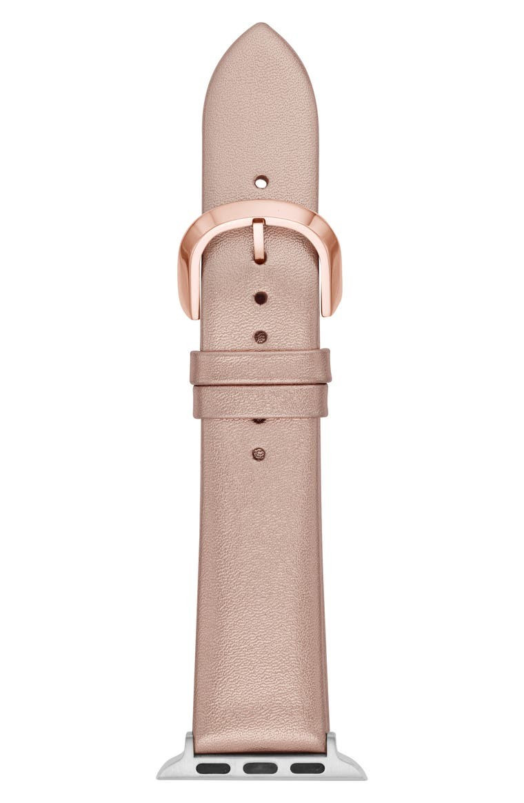 metallic leather Apple Watch® strap | Nordstrom