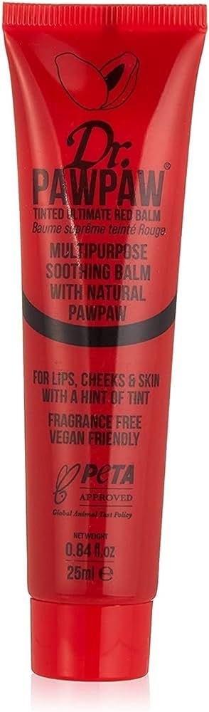 Dr.PAWPAW Tinted Ultimate Red Balm, Multi-Purpose Natural No Fragrance, for Hydrating Lips, Skin,... | Amazon (US)