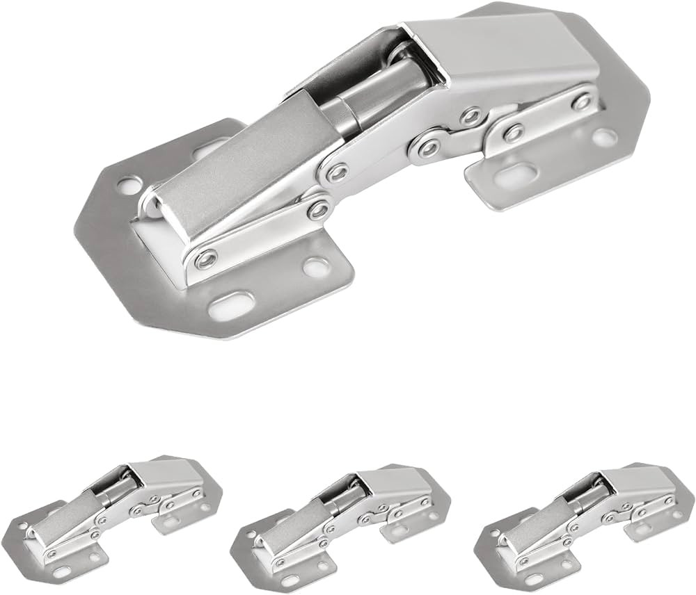 4-Pack Hidden Hinges for Cabinet Doors Frameless, Concealed Cabinet Hinges, Surface Mount Hinges | Amazon (US)