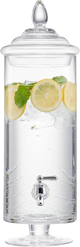 Fifth Avenue Crystal Beverage Dispenser for Countertop - 1 Gallon Large Glass Drink Dispenser w/S... | Amazon (US)