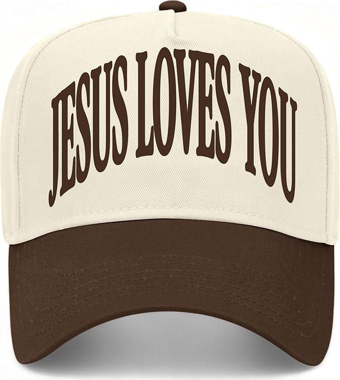 Jesus Loves You Arch Vintage Trucker Hat | Premium Adjustable Christian Snapback Baseball Hat for... | Amazon (US)