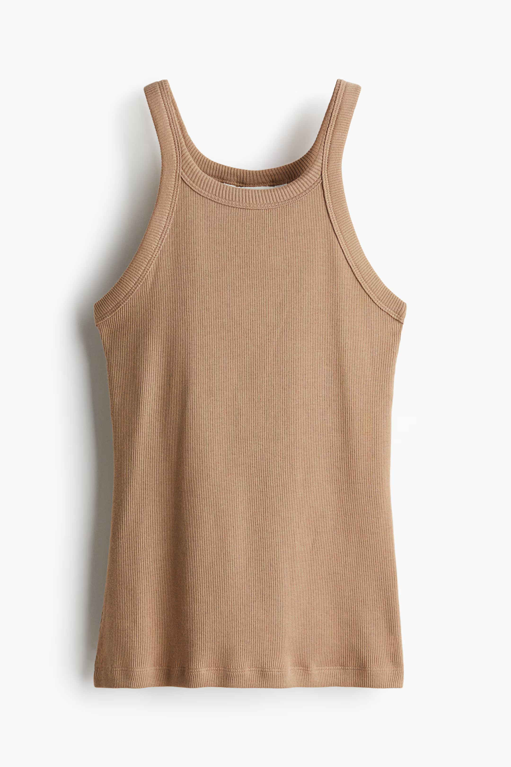 Ribbed Tank Top - Beige - Ladies | H&M US | H&M (US + CA)