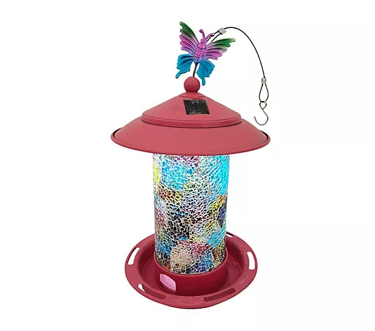 Make Your Selection: Temp-tations Outdoors Solar Bird Feeder w/ Interchangeable Critter Icons | QVC